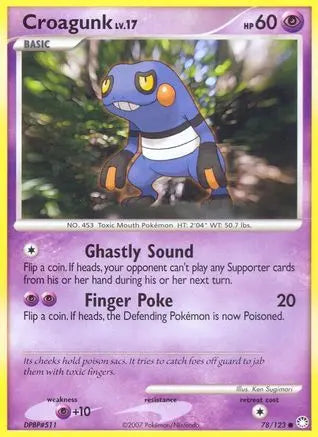 Croagunk 078/123 Mysterious Treasures - Common Mysterious Treasures Pokemon Single  Squirtle Squad Card Shop.