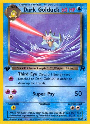 Dark Golduck 037  - 1st Edition Team Rocket - Uncommon Team Rocket Pokemon Single  Squirtle Squad Card Shop.