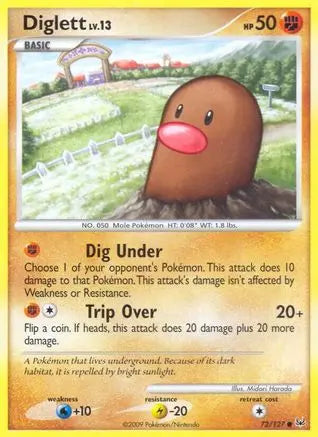 Diglett 072  Platinum - Common Platinum Pokemon Single  Squirtle Squad Card Shop.
