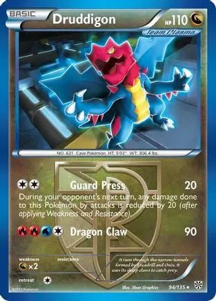Druddigon (Team Plasma)  - Reverse Holofoil Plasma Storm - Rare