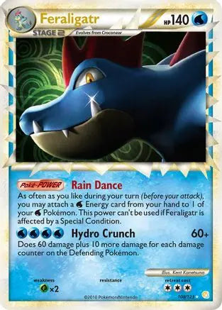 Feraligatr (Prime) 108 - Holofoil HeartGold SoulSilver - Ultra Rare HeartGold SoulSilver Pokemon Single  Squirtle Squad Card Shop.