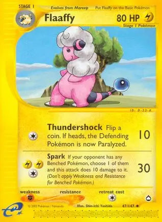Flaaffy  - Reverse Holofoil Aquapolis - Uncommon