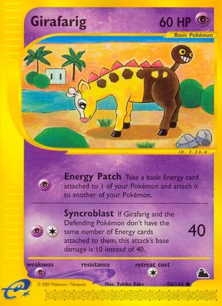 Girafarig  Skyridge - Common Skyridge Pokemon Single  Squirtle Squad Card Shop.