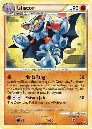 Gliscor  - Holofoil Undaunted - Holo Rare Undaunted Pokemon Single  Squirtle Squad Card Shop.