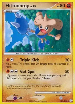 Hitmontop  - Reverse Holofoil Legends Awakened - Common