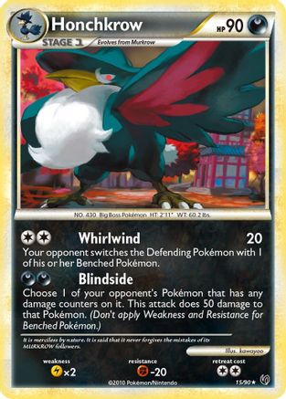 Honchkrow (15)  - Reverse Holofoil Undaunted - Rare Undaunted Pokemon Single  Squirtle Squad Card Shop.