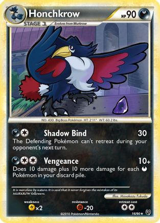 Honchkrow (16) (16) 016  - Reverse Holofoil Undaunted - Rare Undaunted Pokemon Single  Squirtle Squad Card Shop.