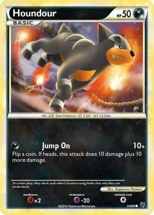 Houndour (54) (54) 054/90  - Reverse Holofoil Undaunted - Common Undaunted Pokemon Single  Squirtle Squad Card Shop.