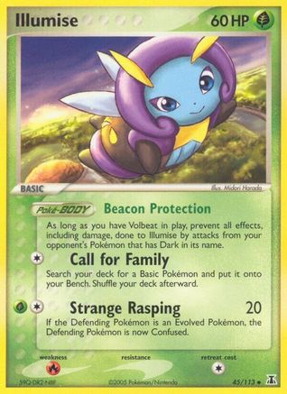 Illumise 045  Delta Species - Uncommon Delta Species Pokemon Single  Squirtle Squad Card Shop.