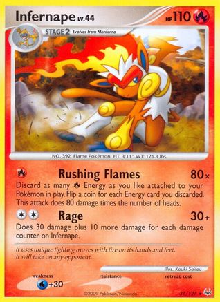 Infernape  - Reverse Holofoil Platinum - Rare Platinum Pokemon Single  Squirtle Squad Card Shop.