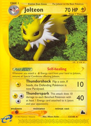 Jolteon (13)  Skyridge - Rare Skyridge Pokemon Single  Squirtle Squad Card Shop.