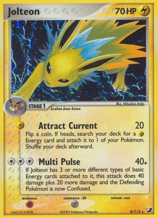 Jolteon  - Reverse Holofoil Unseen Forces - Holo Rare Unseen Forces Pokemon Single  Squirtle Squad Card Shop.