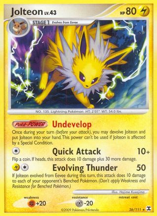Jolteon  - Reverse Holofoil Rising Rivals - Rare Rising Rivals Pokemon Single  Squirtle Squad Card Shop.