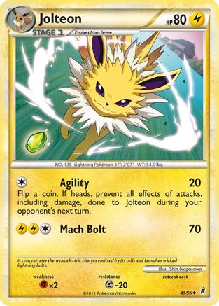 Jolteon 045  Call of Legends - Uncommon Call of Legends Pokemon Single  Squirtle Squad Card Shop.