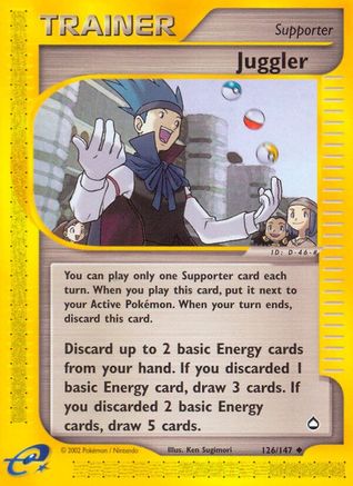Juggler/147  - Reverse Holofoil Aquapolis - Uncommon Aquapolis Pokemon Single  Squirtle Squad Card Shop.