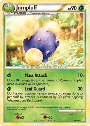 Jumpluff 006  - Holofoil HeartGold SoulSilver - Holo Rare HeartGold SoulSilver Pokemon Single  Squirtle Squad Card Shop.