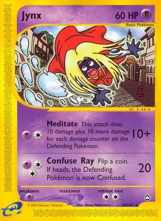 Jynx  Aquapolis - Rare Aquapolis Pokemon Single  Squirtle Squad Card Shop.