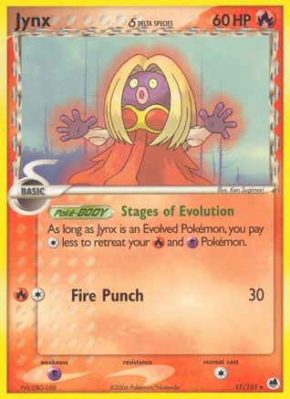 Jynx (Delta Species)  - Reverse Holofoil Dragon Frontiers - Rare Dragon Frontiers Pokemon Single  Squirtle Squad Card Shop.