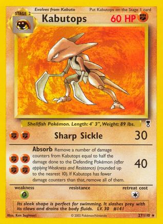 Kabutops  Legendary Collection - Rare Legendary Collection Pokemon Single  Squirtle Squad Card Shop.