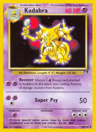 Kadabra  Legendary Collection - Uncommon Legendary Collection Pokemon Single  Squirtle Squad Card Shop.
