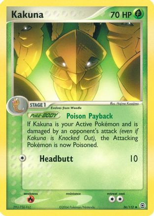 Kakuna  FireRed & LeafGreen - Uncommon FireRed & LeafGreen Pokemon Single  Squirtle Squad Card Shop.