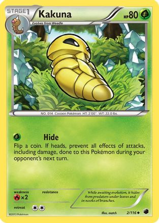 Kakuna/116  - Reverse Holofoil Plasma Freeze - Uncommon Plasma Freeze Pokemon Single  Squirtle Squad Card Shop.