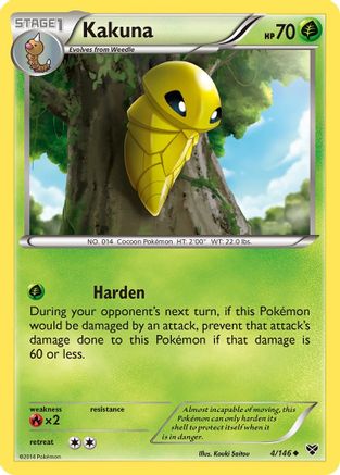 Kakuna  - Reverse Holofoil XY Base Set - Uncommon XY Base Set Pokemon Single  Squirtle Squad Card Shop.