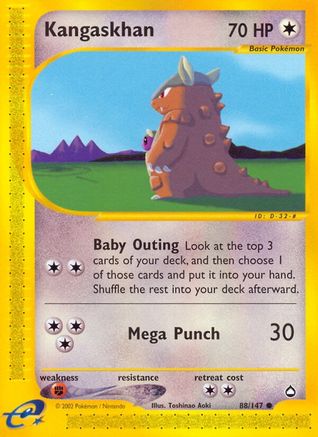 Kangaskhan  Aquapolis - Common Aquapolis Pokemon Single  Squirtle Squad Card Shop.
