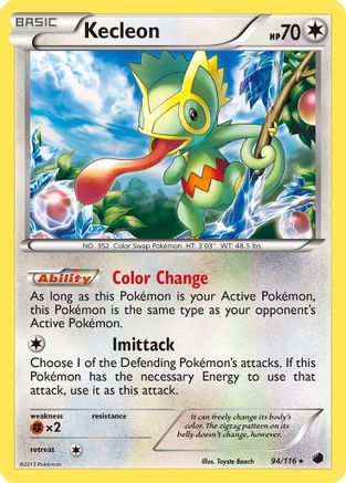 Kecleon  - Reverse Holofoil Plasma Freeze - Rare Plasma Freeze Pokemon Single  Squirtle Squad Card Shop.