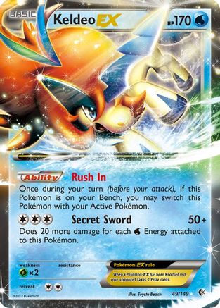 Keldeo EX 049  - Holofoil Boundaries Crossed - Ultra Rare Boundaries Crossed Pokemon Single  Squirtle Squad Card Shop.