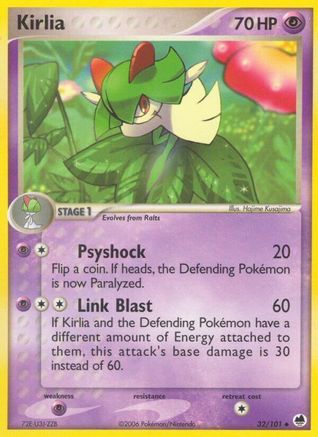 Kirlia 032  Dragon Frontiers - Uncommon Dragon Frontiers Pokemon Single  Squirtle Squad Card Shop.