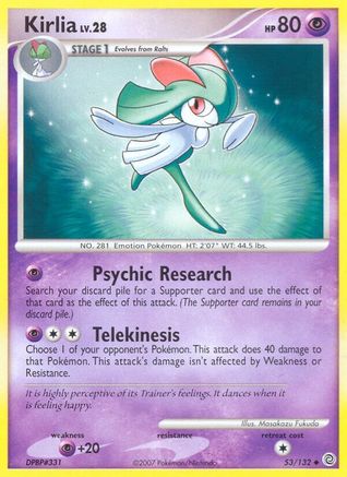Kirlia 053  - Reverse Holofoil Secret Wonders - Uncommon Secret Wonders Pokemon Single  Squirtle Squad Card Shop.