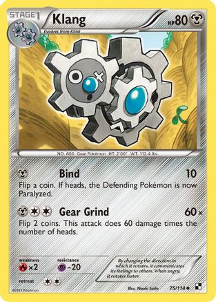 Klang  - Reverse Holofoil Black and White - Uncommon Black and White Pokemon Single  Squirtle Squad Card Shop.