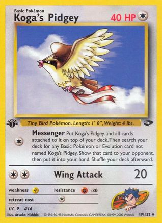 Koga's Pidgey (49) (49) 049  - 1st Edition Gym Challenge - Uncommon Gym Challenge Pokemon Single  Squirtle Squad Card Shop.
