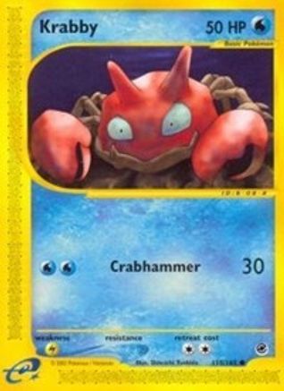 Krabby 115  Expedition - Common Expedition Pokemon Single  Squirtle Squad Card Shop.