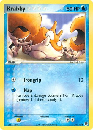 Krabby 066  - Reverse Holofoil FireRed & LeafGreen - Common FireRed & LeafGreen Pokemon Single  Squirtle Squad Card Shop.