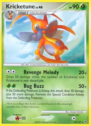 Kricketune  - Reverse Holofoil Platinum - Rare Platinum Pokemon Single  Squirtle Squad Card Shop.