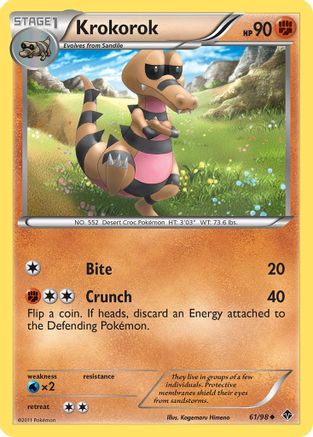 Krokorok  Emerging Powers - Uncommon Emerging Powers Pokemon Single  Squirtle Squad Card Shop.