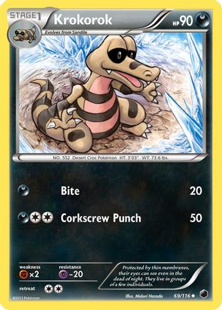 Krokorok  - Reverse Holofoil Plasma Freeze - Uncommon Plasma Freeze Pokemon Single  Squirtle Squad Card Shop.