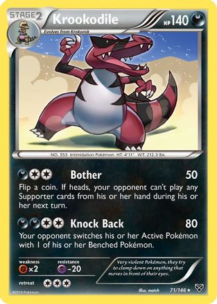 Krookodile  - Reverse Holofoil XY Base Set - Rare XY Base Set Pokemon Single  Squirtle Squad Card Shop.
