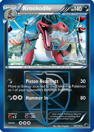 Krookodile (Team Plasma)  Plasma Freeze - Rare Plasma Freeze Pokemon Single  Squirtle Squad Card Shop.