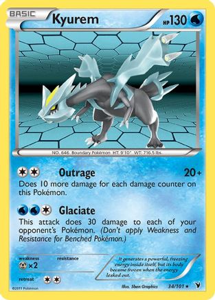 Kyurem  - Holofoil Noble Victories - Holo Rare Noble Victories Pokemon Single  Squirtle Squad Card Shop.