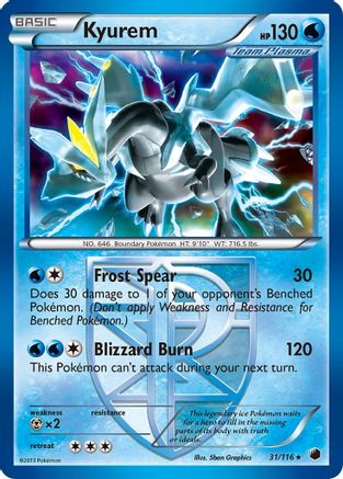 Kyurem (Team Plasma)  - Holofoil Plasma Freeze - Holo Rare Plasma Freeze Pokemon Single  Squirtle Squad Card Shop.