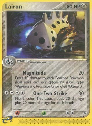 Lairon - 37/109/109  - Reverse Holofoil Ruby and Sapphire - Uncommon Ruby and Sapphire Pokemon Single  Squirtle Squad Card Shop.