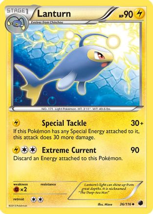Lanturn  Plasma Freeze - Uncommon Plasma Freeze Pokemon Single  Squirtle Squad Card Shop.