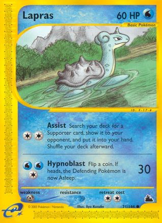 Lapras  - Reverse Holofoil Skyridge - Common Skyridge Pokemon Single  Squirtle Squad Card Shop.
