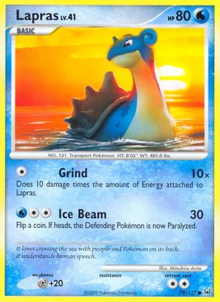 Lapras 079  - Reverse Holofoil Platinum - Common Platinum Pokemon Single  Squirtle Squad Card Shop.