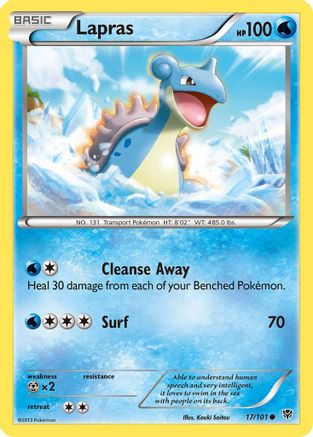 Lapras 017  - Reverse Holofoil Plasma Blast - Common Plasma Blast Pokemon Single  Squirtle Squad Card Shop.