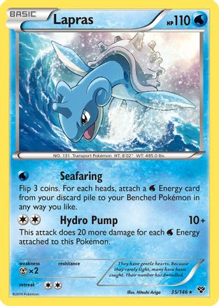 Lapras 035  - Reverse Holofoil XY Base Set - Holo Rare XY Base Set Pokemon Single  Squirtle Squad Card Shop.
