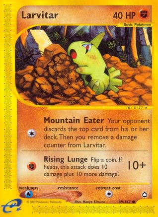 Larvitar  - Reverse Holofoil Aquapolis - Common Aquapolis Pokemon Single  Squirtle Squad Card Shop.